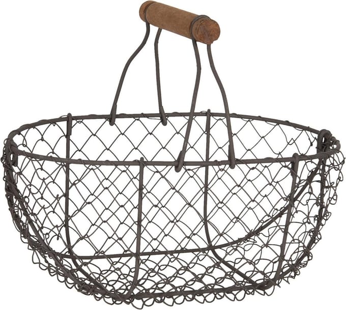 Clayre & Eef Opbergmand 24x16x11/23 cm Bruin IJzer
