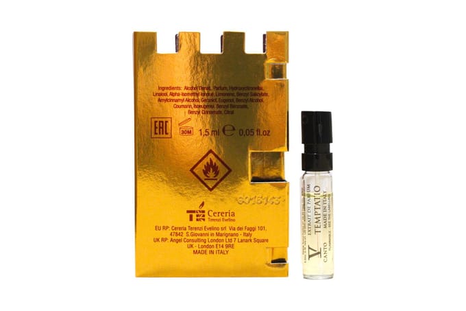 V Canto, Temptatio, Extrait De Parfum, Unisexe, 1,5 ml *Échantillon