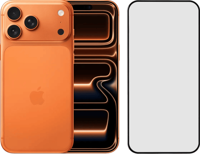 Apple iPhone 17 Pro Max 256GB Oranje + BlueBuilt Screenprotector Glas