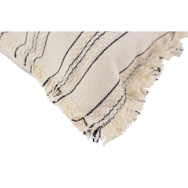 NOVÉE Sierkussen yuna stripe zwart | 45 x 45 cm | katoen/linnen