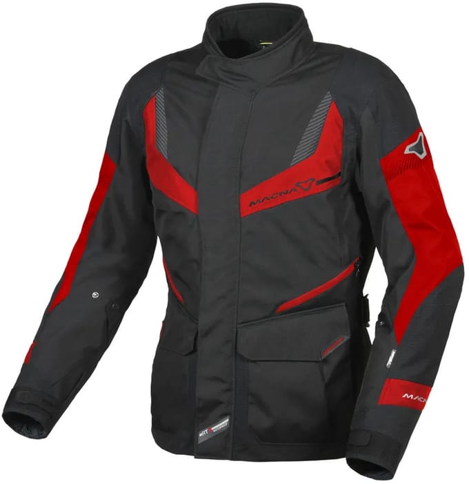 Macna Rancher Textile Waterproof Jas Dames Zwart Rood - Jas