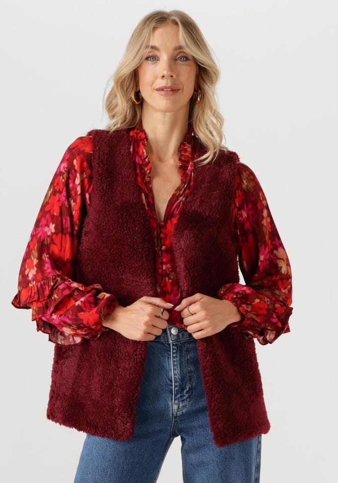 Ydence Gilet Sasha Blazers Dames - Bordeaux - Maat S
