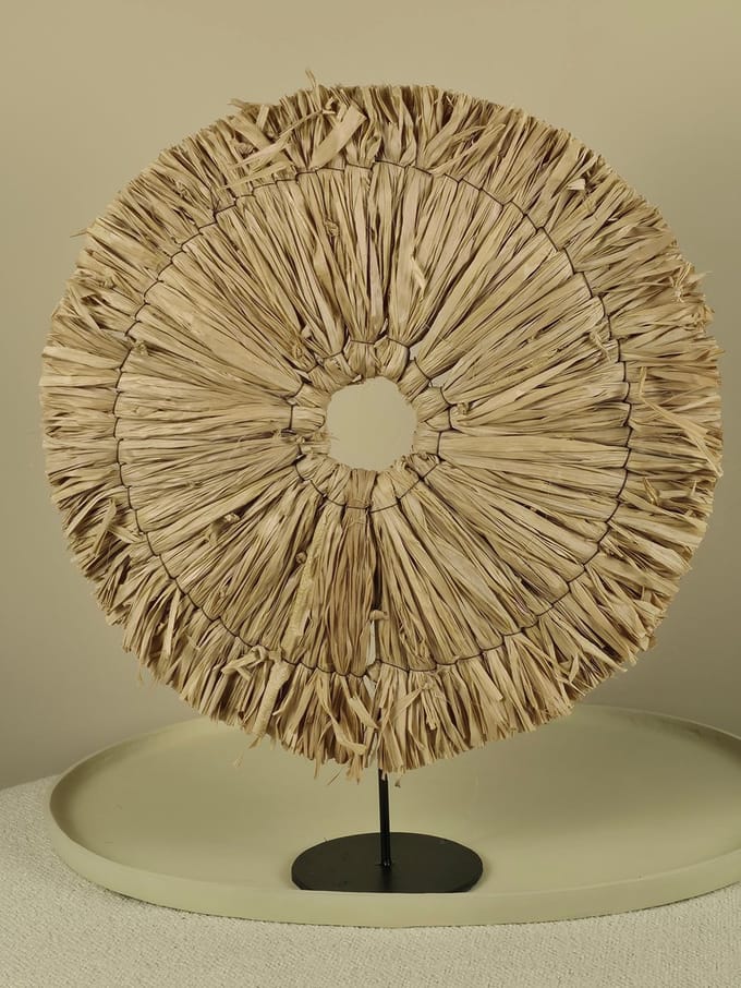Raffia Decoratie op Standaard - Tess