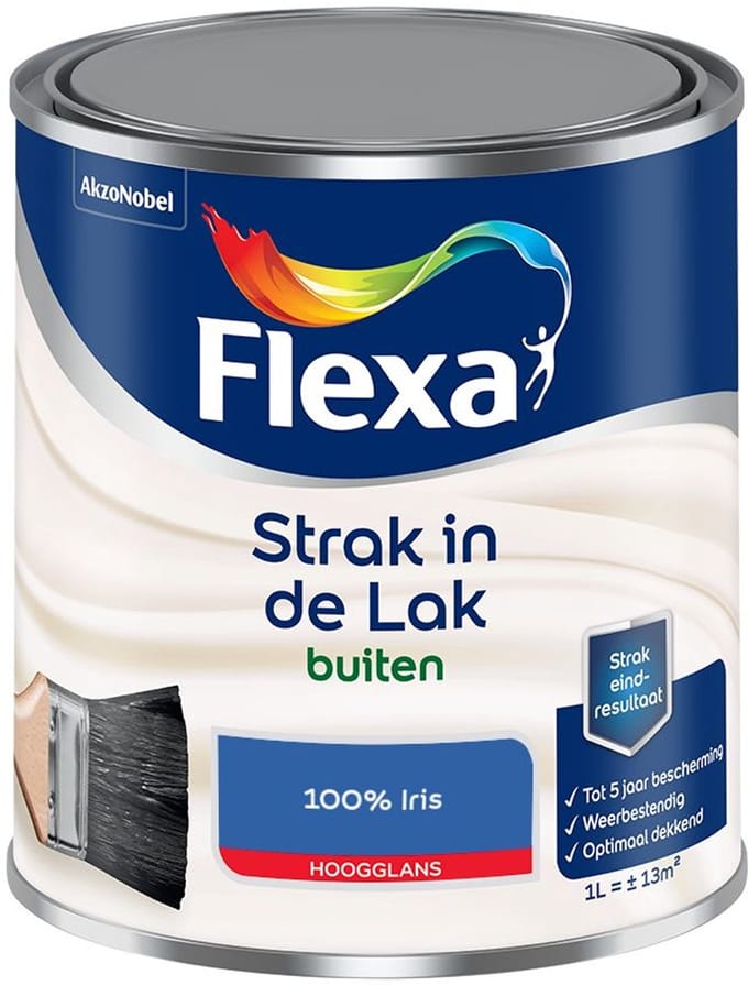 Flexa - Strak In De Lak Buitenlak Hoogglans - 100% Iris - Mengverf - 1 L
