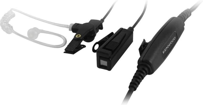 Kenwood KHS-9BL Security oortje 3 draads en speldbevestiging