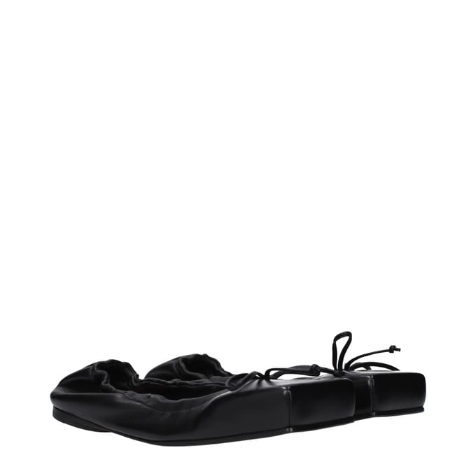Jacquemus Zwarte Leren Ballerina's