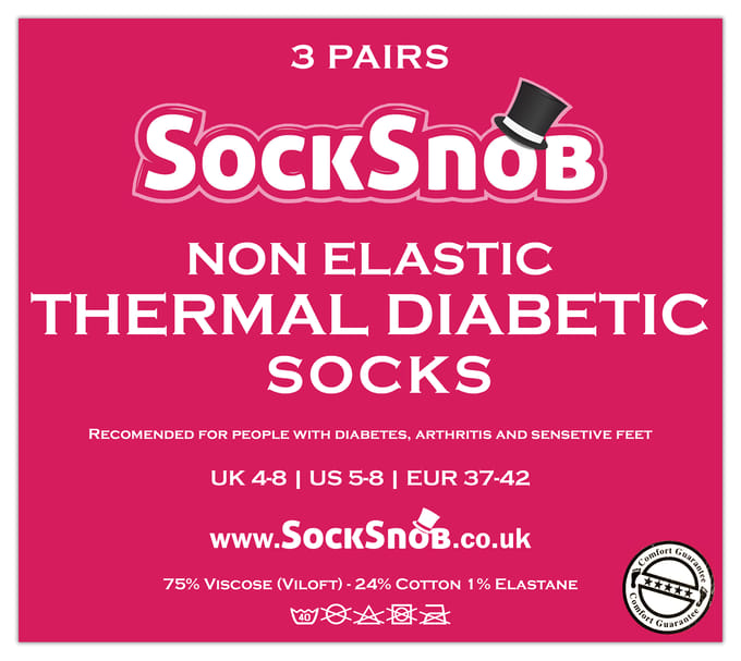 Set van 3 sokken zonder elastiek thermo diabetessokken voor dames - Grijs