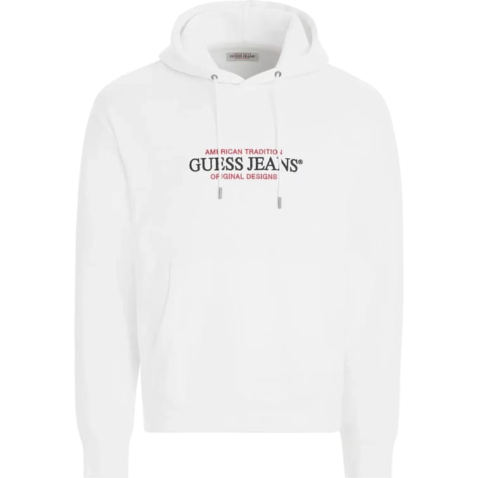 Guess Jeans America Trad Regular Fit Hoodie Wit M Man