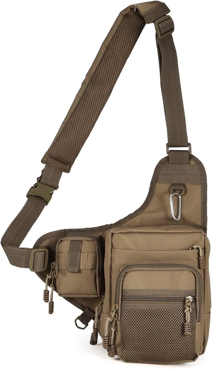 Multifunctionele Visserij Tas met Compartimenten, Waterdicht en Ruimtebesparend Ontwerp, 32 x 39 x 12 cm