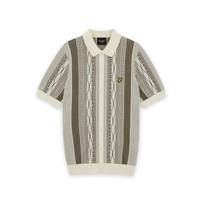 Gebreide jacquard brocade blouse Lyle & Scott