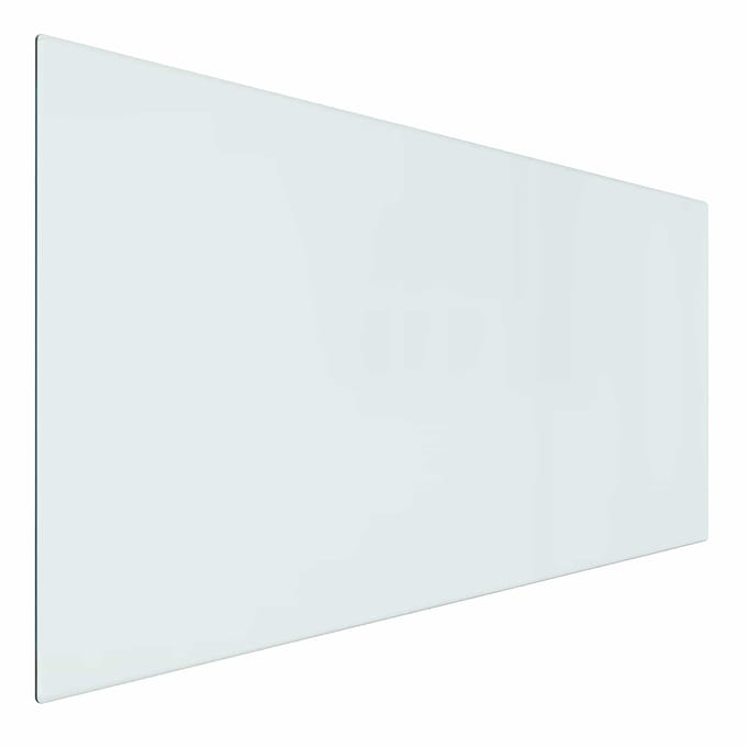 vidaXL Vuurplaats Glazen Plaat Transparant 100 x 50 cm Glas
