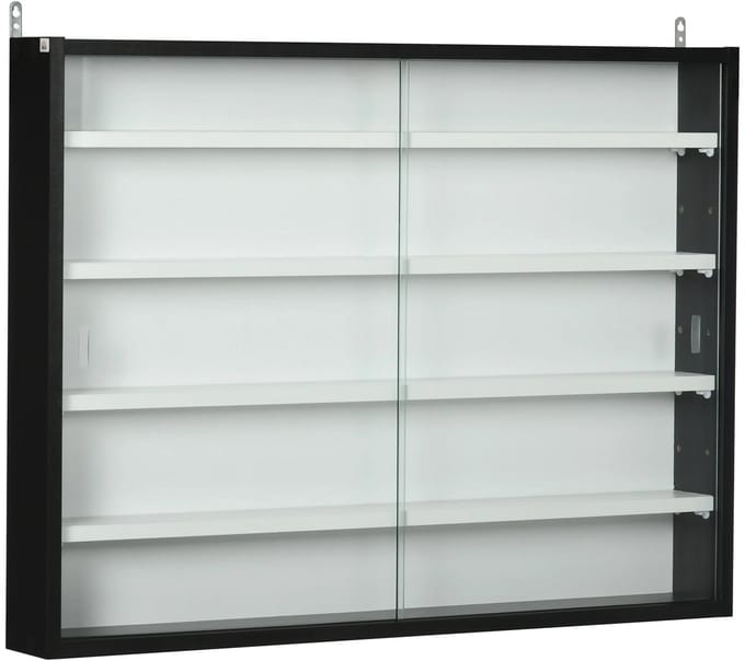 Bresht Vitrinekast - Vitrinekast met glas - Vitrine - Display kast - Glazen schuifdeuren - 4 verstelbare planken -