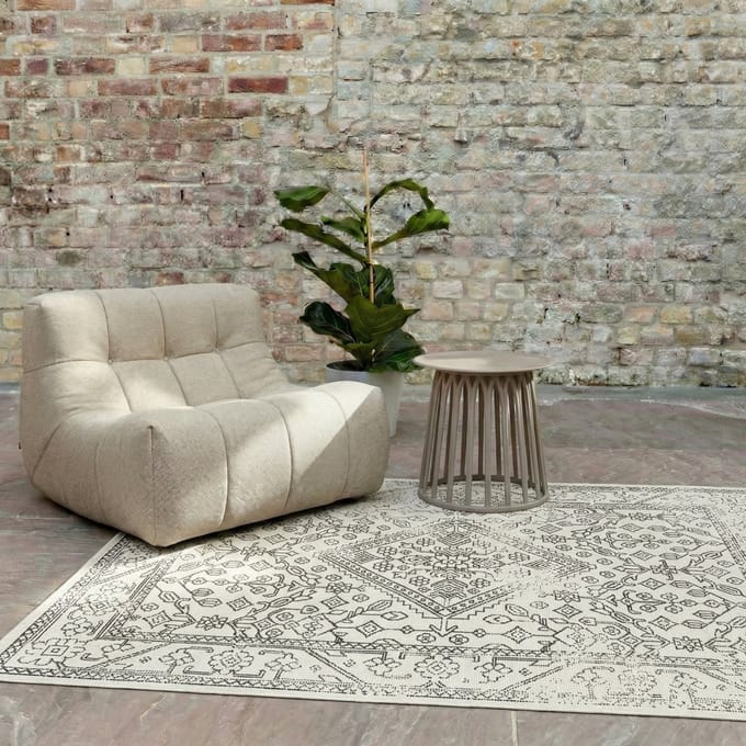 Buitenkleed Nova zwart/wit - Interieur05 - 160 x 230 cm - (M)