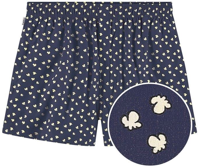 POCKIES Navy Popcorn Boxershorts Heren - Blauw - Maat S