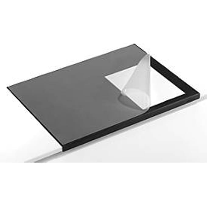Schrijfonderlegger Durable - 650 x 520 mm - met transparant dekblad - met randbescherming - zwart