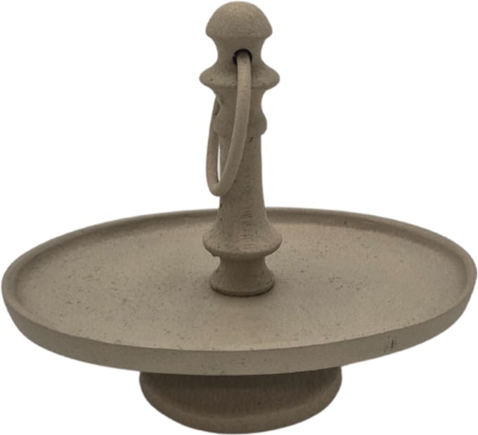 Deco4yourhome® - Etagere - Beige - Ovaal - Aluminium - 19cm