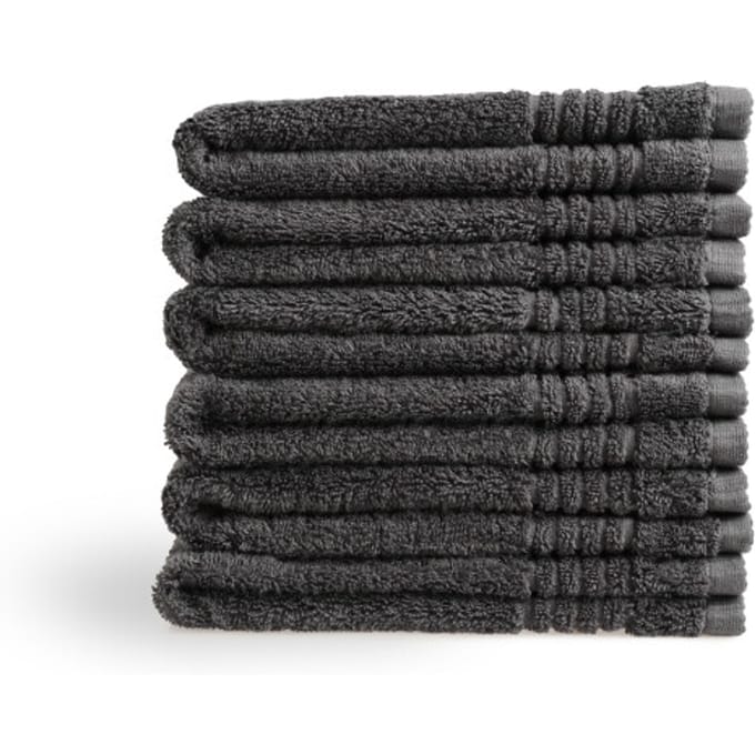 PHLOX Supreme Gastendoekjes 30x50 - set van 6 - Zware kwaliteit 600 g/m2 - Antraciet