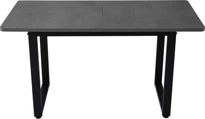 Industrieel Eettafel - Massief Ontwerp & Robuust Metaal Frame - Grijze/Witte Top - Draagt 100 kg