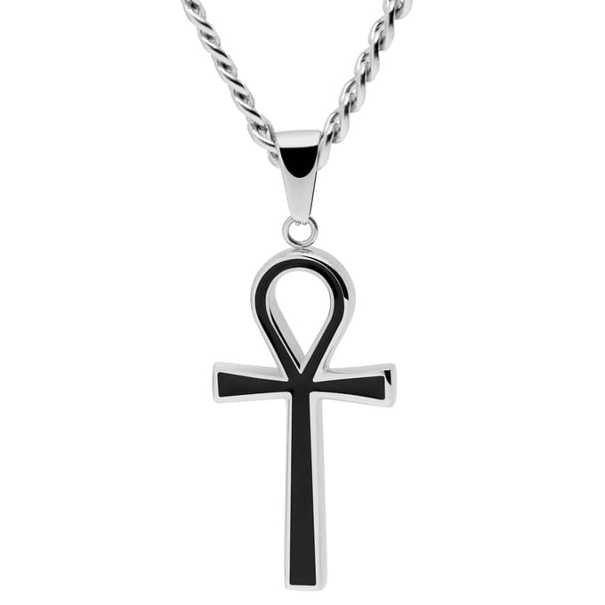 Stalen Ketting met Ankh-hanger