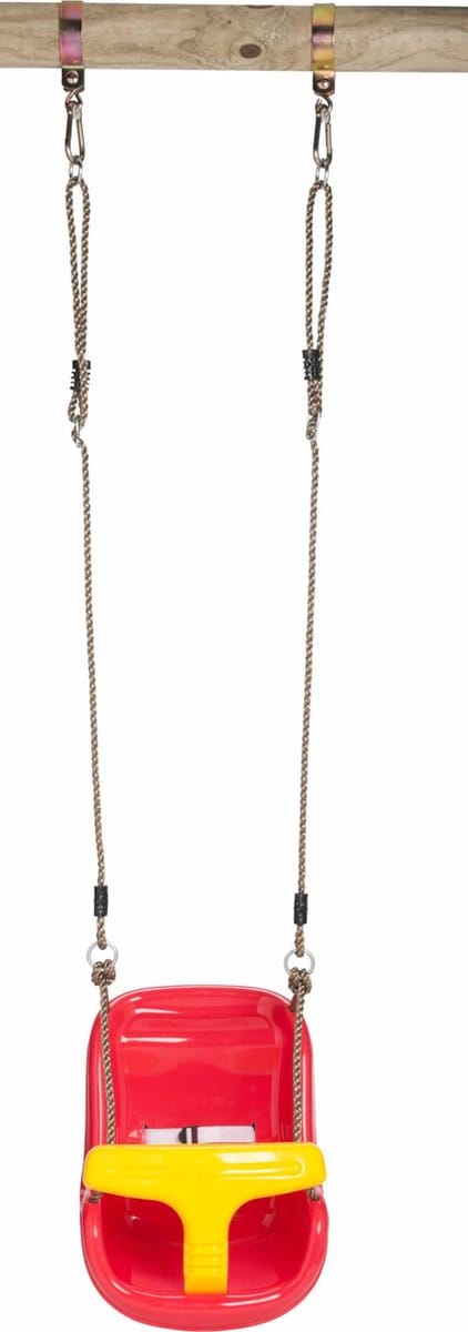 Swing King schommelzitje Baby deLuxe rood/geel -