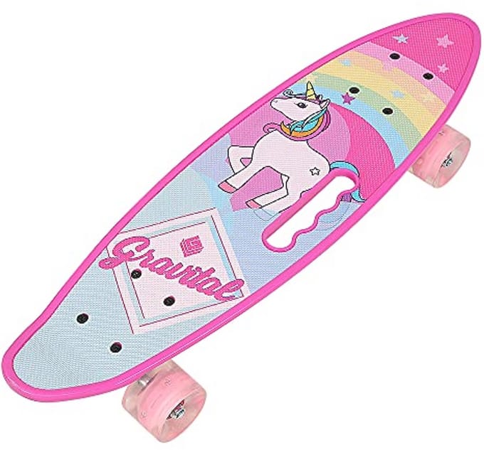 Mini-cruiser Skateboard met LED-wielen voor Beginners - 61 cm