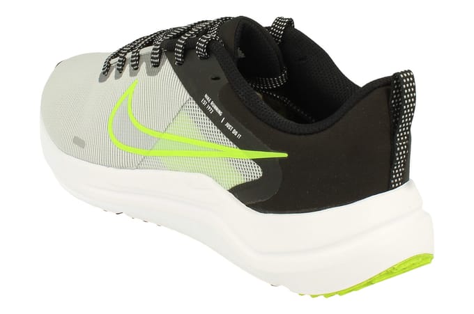 Nike Downshifter 12 - Maat 45.5 - Heren Hardloopschoenen - Grijs/Groen/Zwart