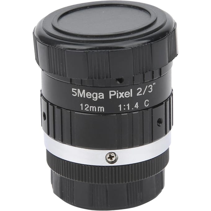 5MP HD 12mm Prime Lens C-mount F1.6 Handmatig diafragma voor Digitale Videocamera black