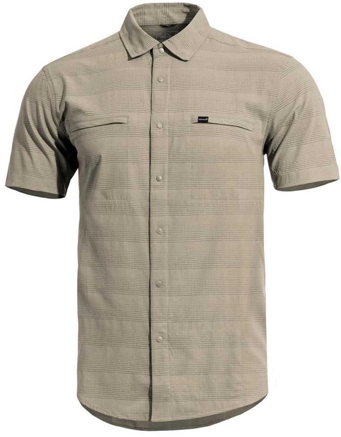 Pentagon Ripple Sunproof Overhemd Met Korte Mouwen Beige L Man