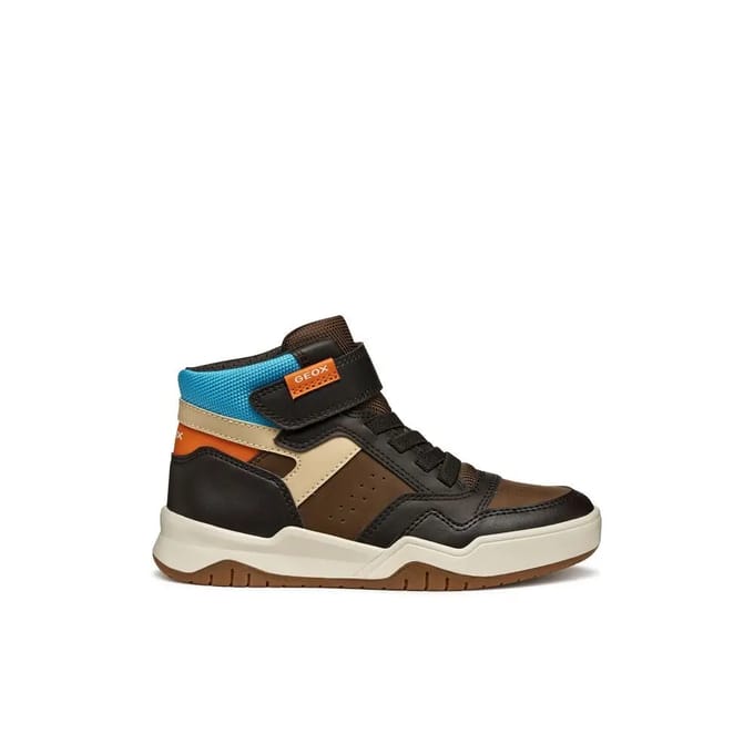 GEOX PERTH JONGENS Sneakers - BRUIN/LICHTBLAUW - Maat 28