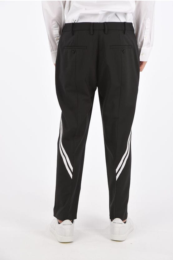 Middelhoge taille slim fit broek in zwart
