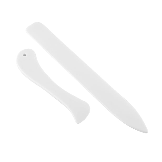 2 stuks set Papieren Vouwer Riller Scoregereedschap Voor Papier Knutselen Kaarten Maken Boekbinden white