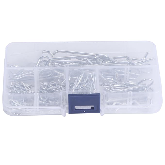 100 Stuks R Borgpennen Tractor Pen Clips met Plastic Doos Assortimentskit Bevestigingsclip Set