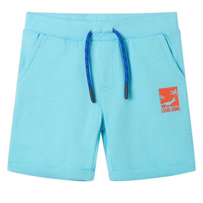 vidaXL - Kindershorts - met - trekkoord - 128 - zeeblauw