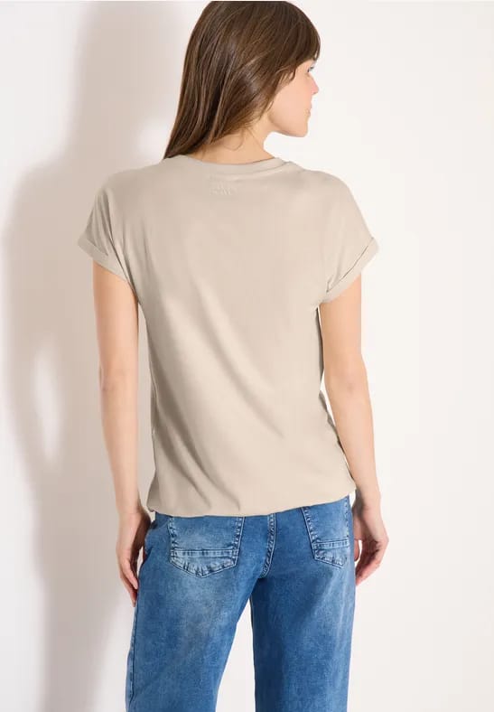 Shirt met tuniek en split aan de hals
