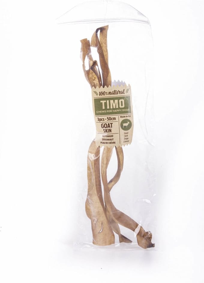 Timo Geitenhuid - Hondensnacks - Geit 50 cm 3 stuks