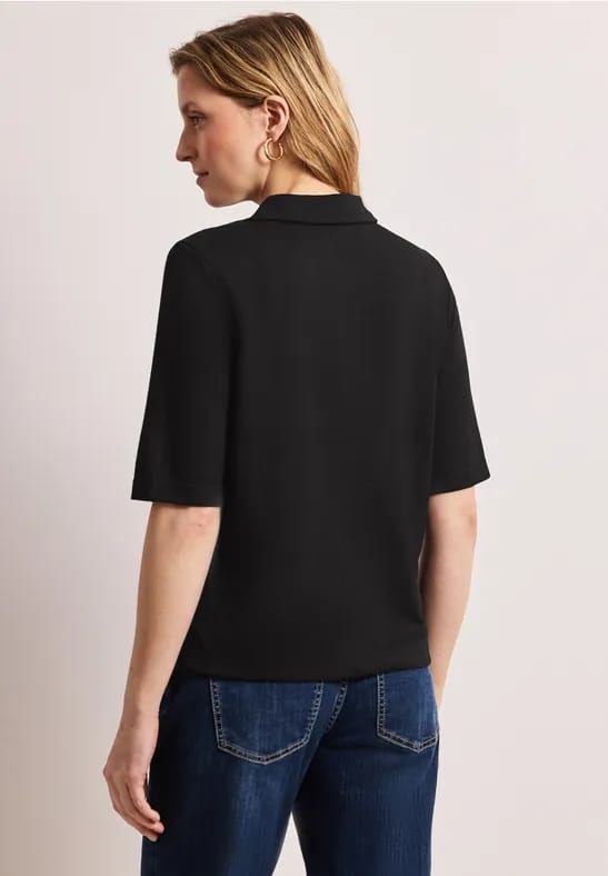 Shirt met korte mouwen en knoopsluiting