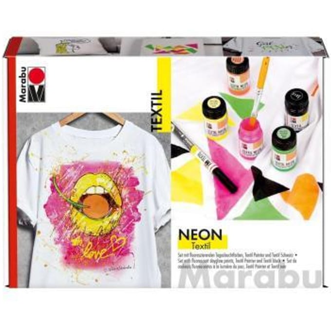 Marabu Textil Neon Set, 4 x 15 ml