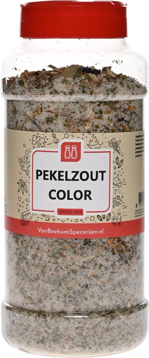 Van Beekum Specerijen - Pekelzout Color - Strooibus 800 Gram