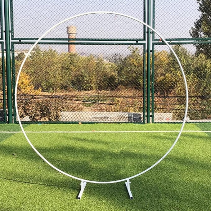 Tuinboog Metaal - Klimsteun Bogen - Bruiloft Decoratie - Weerbestendig - 100cm Diameter - Wit