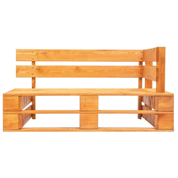 vidaXL - Tuinhoekbank - pallet - hout - honingbruin