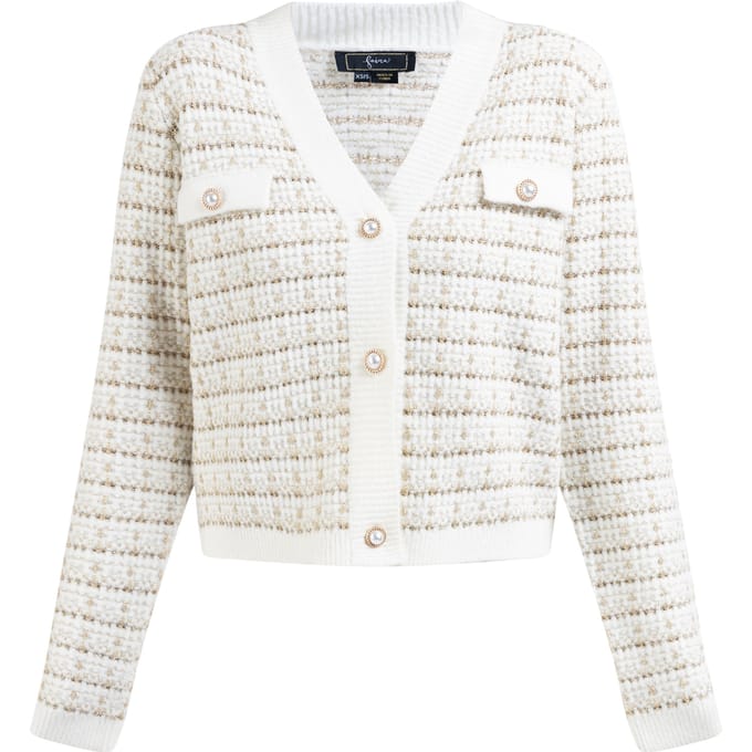 Faina Vest in bouclé-look Dames wit