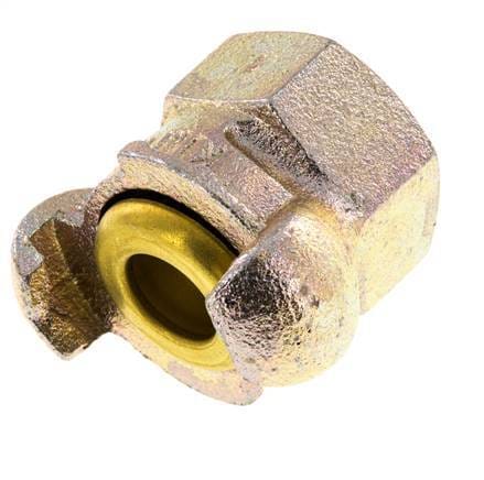 Gietijzer DN 17 DIN 3489 compressor klauwkoppeling Rp 1 inch Binnendraad - CL42-17-F-IB-100