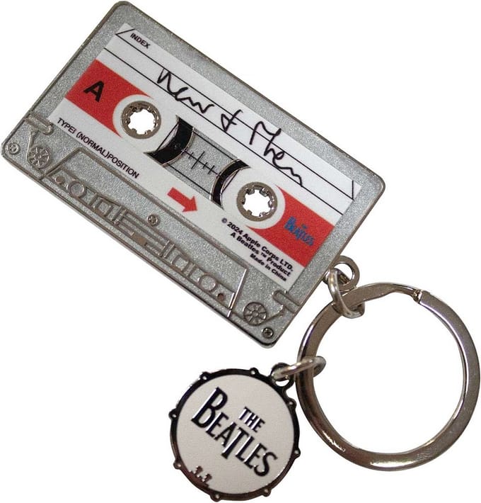 The Beatles - Now & Then Cassette Sleutelhanger - Zilverkleurig