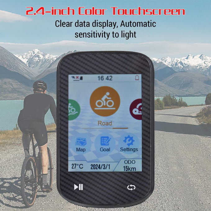 GPS Fietscomputer Draadloos Waterdicht GLONASS ANT+ Sensor en BT Compatibel Offline Kaarten Gyroscoop A