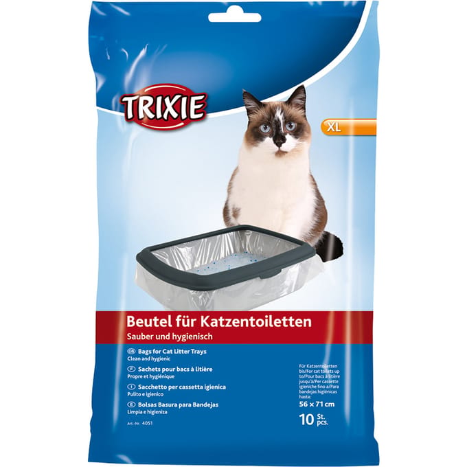 Trixie Kattentoilet-zakjes - XL: tot 56 × 71 cm, 10 stuks
