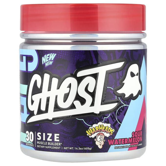 Ghost, grootte, Spieropbouwer, Warhead Zure Watermeloen, 14,3 oz (405 g)