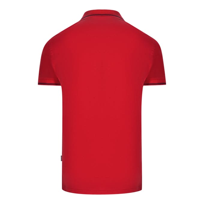 Aquascutum Aldis getipt rood poloshirt