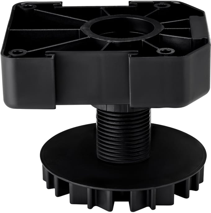 Set van 4 meubelpoten zwart met sokkelhoogte 55 mm