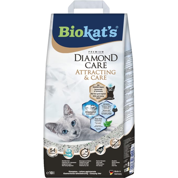 Biokat‘s Diamond Care Attracting & Care 10 L - Kattenbakvulling - Klontvormend