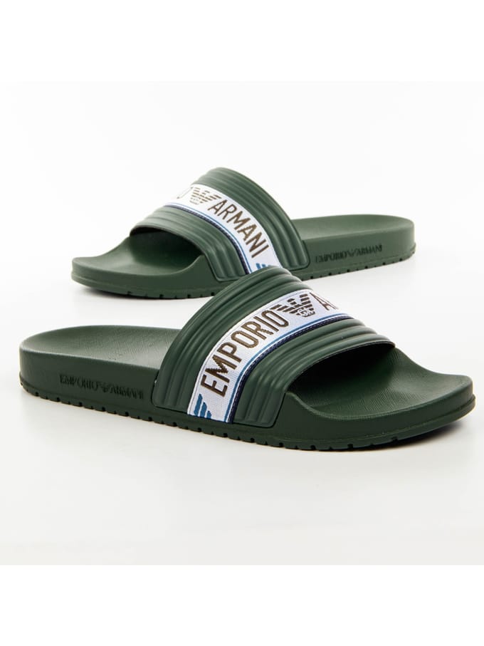 Emporio Armani herenklompen met adelaarsmotief